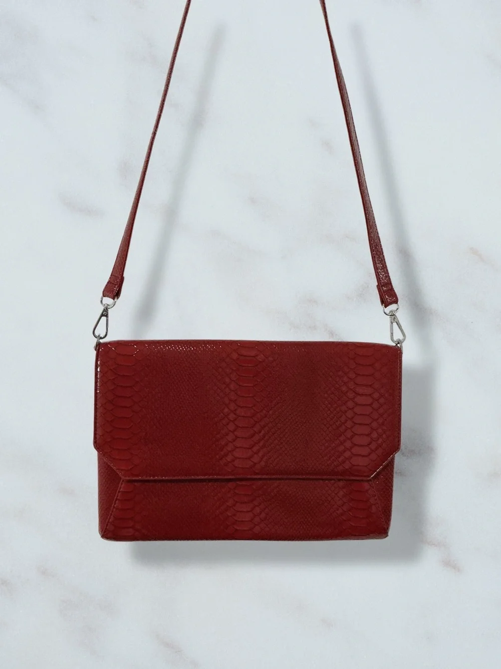 FRANCINE COLLECTIONS Faux Snake Convertible Tech Crossbody Bag